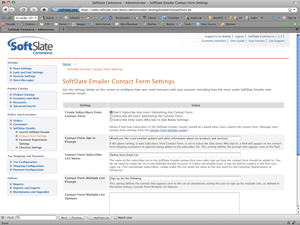 SoftSlate Contact Form Settings